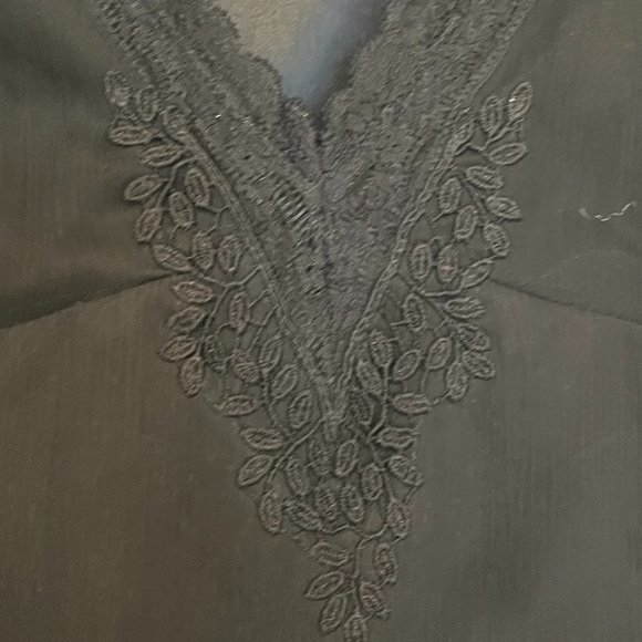 TRF (Zara) Black Midi Dress with Lace trim & tie - Picture 4 of 4